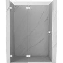 Mexen Lunar dušo durys, atidaromos į kairę 140 cm, permatomos, baltos - 834-140-000-20-00-L