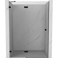Mexen Lunar stumdomos dušo durys kairės, 130 cm, skaidrios, juodos - 834-130-000-70-00-L