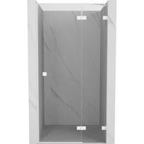 Mexen Lunar atidaromos dušo durys, dešinės 80 cm, skaidrios, baltos - 834-080-000-20-00-P