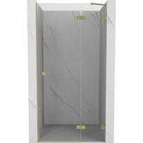 Mexen Lunar dešinės pusės 105 cm atidaromos dušo durys, permatomos, matinės auksinės - 834-105-000-55-00-P