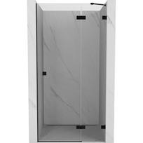 Mexen Lunar dešinės pusės dušo durys, 85 cm, permatomos, juodos - 834-085-000-70-00-P