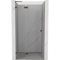 Mexen Lunar L kairiosios pusės atveriamos dušo durys 70 cm, skaidrios, rausvo aukso - 834L-070-000-60-00-L