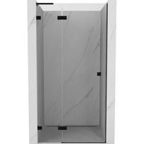 Mexen Lunar L kairiosios pusės dušo durys 105 cm, permatomos, juodos - 834L-105-000-70-00-L