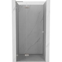 Mexen Lunar L dušo durys, kairės pusės 120 cm, permatomos, šepečiuotasis nikelis - 834L-120-000-97-00-L