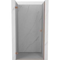 Mexen Lunar-B kairiosios pusės atveriamos dušo durys 95 cm, permatomos, šlifuotas varis - 832-095-000-65-00-L