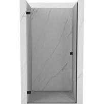 Mexen Lunar-B kairiosios pusės dušo durys 65 cm, skaidrios, juodos - 832-065-000-70-00-L