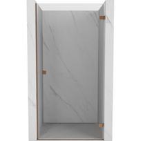 Mexen Lunar-B dešinės atvitimo dušo durys 60 cm, skaidrios, rausvas auksas - 832-060-000-60-00-P