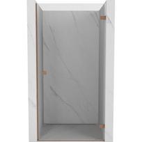 Mexen Lunar-B dešinės pusės dušo durys, 100 cm, permatomos, šlifuotas varis - 832-100-000-65-00-P