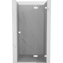 Mexen Lunar L dešinės pusės atidaromų dušo durų, 100 cm, skaidrios, baltos - 834L-100-000-20-00-P