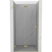 Mexen Lunar-F sulankstomos kairiosios dušo durys 65 cm, permatomos, šlifuotos auksinės - 836-065-000-55-00-L