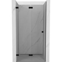 Mexen Lunar-F sulankstomos dušo durys kairės 70 cm, permatomos, juodos - 836-070-000-70-00-L