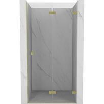 Mexen Lunar-F sulankstomos dešinės dušo durys 60 cm, skaidrios, auksinės šlifuotos - 836-060-000-55-00-P