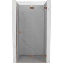 Mexen Lunar-F sulankstomos dušo durys dešinės 75 cm, skaidrios, šlifuotas varis - 836-075-000-65-00-P