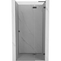 Mexen Lunar L dešinės pusės atveriamos dušo durys 120 cm, skaidrios, ginklo metalas - 834L-120-000-95-00-P
