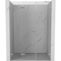 Mexen Lunar-F sulankstomos dušo durys kairės pusės 145 cm, permatomos, matinio nikelio - 836S-145-050-97-00-L