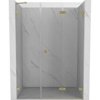 Mexen Lunar-F sulankstomos dušo durys dešinės 110 cm, skaidrios, auksinės šlifuotos - 836S-110-050-55-00-P