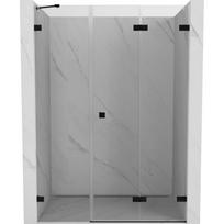 Mexen Lunar-F sulankstomos dušo durys dešinės 145 cm, skaidrios, juodos - 836S-145-050-70-00-P