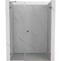 Mexen Lunar-B dešinės pusės dušo durys, 120 cm, skaidrios, šlifuota vario spalva - 832S-120-050-65-00-P
