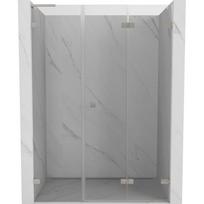 Mexen Lunar-F L dešinės pusės sulankstomos dušo durys 115 cm, skaidrios, šlifuotas nikelis - 836SL-115-050-97-00-P