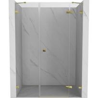 Mexen Lunar dešinės pusės stumdomos dušo durys 120 cm, skaidrios, auksinės - 834S-120-050-50-00-P