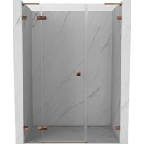 Mexen Lunar L kairiųjų durų dušo durys 160 cm, skaidrios, rožinis auksas - 834SL-160-050-60-00-L