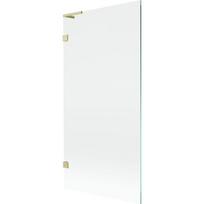 Mexen Lunar L vonios ekrano pertvara, 1-durų, 90 x 150 cm, permatomas, auksinis šepečiuotas - 897L-090-000-55-00