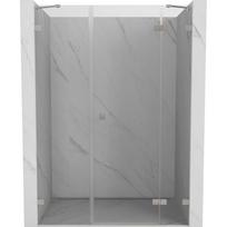 Mexen Lunar dešinės pusės dušo durys, atidaromos, 145 cm, skaidrios, šlifuotas nikelis - 834S-145-050-97-00-P