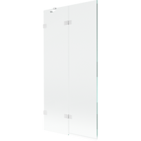 Mexen Lunar vonios kambario pertvara 2-durys kairė 90 x 150 cm, permatoma, balta - 897-090-100-20-00-L