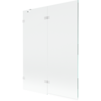 Mexen Lunar vonios sienelė, 2-durų kairė, 130 x 150 cm, permatomas, baltas - 897-130-100-20-00-L