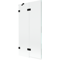 Mexen Lunar vonios ekrano 2-durų kairysis modelis 90 x 150 cm, permatomas, juodas - 897-090-100-70-00-L