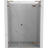 Mexen Lunar L dešinės pusės dušo durys 160 cm, permatomos, rausvas auksas - 834SL-160-050-60-00-P