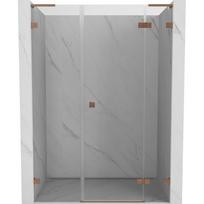 Mexen Lunar L dušo durys varstomos dešinės 120 cm, skaidrios, šepečiuota varinė - 834SL-120-050-65-00-P