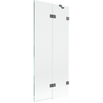 Mexen Lunar vonios ekrano 2-durys dešinės 80 x 150 cm, permatomas, gun metal - 897-080-100-95-00-P