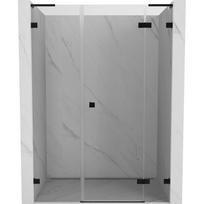 Mexen Lunar L dušo durys, atveriamos, dešinės 160 cm, permatomos, juodos - 834SL-160-050-70-00-P