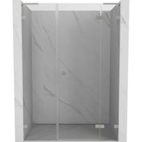 Mexen Lunar L dešinės pusės dušo durys, atidaromas, 130 cm, skaidrios, šlifuotas nikelis - 834SL-130-050-97-00-P