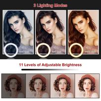 10 Inch LED Ring Light Video Conference Lighting 3 Lighting Modes 11 Levels Adjustable Brightness USB Powered with juoda