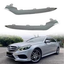 2x Chromuota priekinio buferio apdailos juosta Benz W212 E-Class 2128852874 2128852774