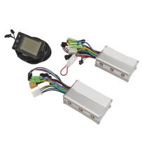 24V 36V 48V 500W 25A Elektrinio dviračio valdiklio rinkinys Dviguba pavara Greičio valdymas su aiškiu LCD ekranu