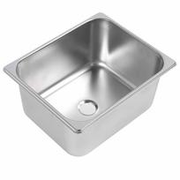 Kemperio virtuvės kriauklė 304 nerūdijančio plieno 12,6x10,24x5,91 colio Vieno dubenėlio rankų plovimo baseinas su 40 mm nutekėjimo anga Valtims, Sunkvežimiams