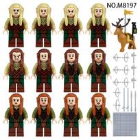 12vnt Kūrybinė serija Elfų karalystės kareivis Minifigūrėlės Statybiniai kaladėlių žaislai