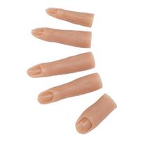 5 vnt. Silikoninis nagų treniruočių pirštas, didelis elastingumas, lankstus sąnarys, sustiprintas nagų praktikos piršto modelis nagų salonui