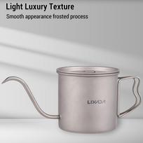 Coffee Pour Over Kettle Coffee Mini Tea Water Camping Pot Stove Top Coffee Pot Gooseneck Ti 400ml sidabras