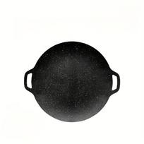 1 vnt. nelipnus ketaus teppanyaki grilis ir keptuvė, nešiojama lauko kepsninės grilio plokštė, lengvai valoma, skirta kempingui, iškyloms, kiemo kepsninei, lauko kepimui juoda