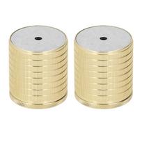 2 vnt. Stalo kojų paaukštinimai Sofos Kėdės Baldų Kojų Atramos 43 75mm Reguliuojamas Aukštis Bright Gold