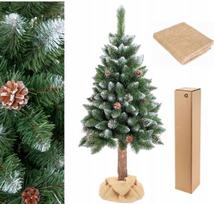 Dirbtinė kalėdų eglutė mychristmastree diamond pine su kankorėžiais, 220 cm, ant kamieno, su stovu