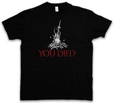 TU MIRĖI DARK SOUL MARŠKINĖLIAI - Firelink Shrine Tamsus Žaidėjas Nerd Larp Souls Marškinėliai S
