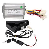 24V 1000W elektrinio triračio šepečiu valdiklio pedalo droselio komplektas Elektrinio dviračio pertvarkymo komplektas
