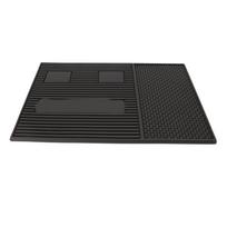 Barbershop Station Mat Hairdressing Tool Organizer Pad Magnetic Anti Slip Mat for Clippers Scissors Barber Accessories