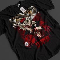 Demon Slayer Shirt Doma Upper Moon 2 T-Shirt Tanjiro Kimetsu No Yaiba Muzan Tee L