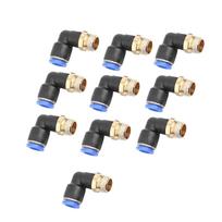 10 vnt. Pneumatinis alkūninis greitas jungiklis Oro jungčių adapteris 8 mm skersmens sriegis G1 4 Rinkinys balta